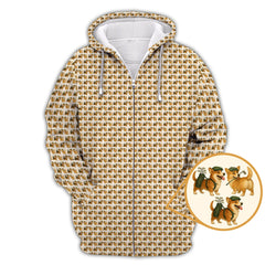 Maxcorners Golf Polos For Pet Loving Golfers, Corgi Pattern Golf Shirt, Golf Gift For Golfers