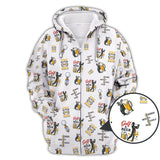 Maxcorners Golf and Beer Pattern Polos For Men, Funny Golf Shirt, Golf Gifts For Golfers