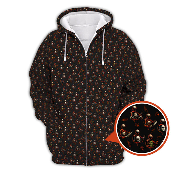 Maxcorners Halloween Golf Shirt For Golfer, Pattern Golf Shirt, Crazy Golf Shirt For Men