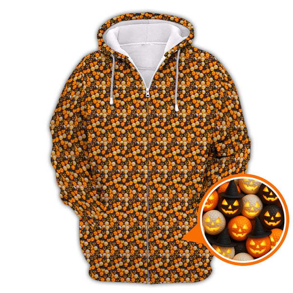 Maxcorners Pattern Golf Shirt For Golfer, Halloween Golf Shirt, Crazy Golf Shirt For Men