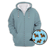 Maxcorners Funny Pattern Golf Shirt For Men, Dachshung Golf Shirt, Crazy Golf Shirt For Golfer, Dog Golf Shirt