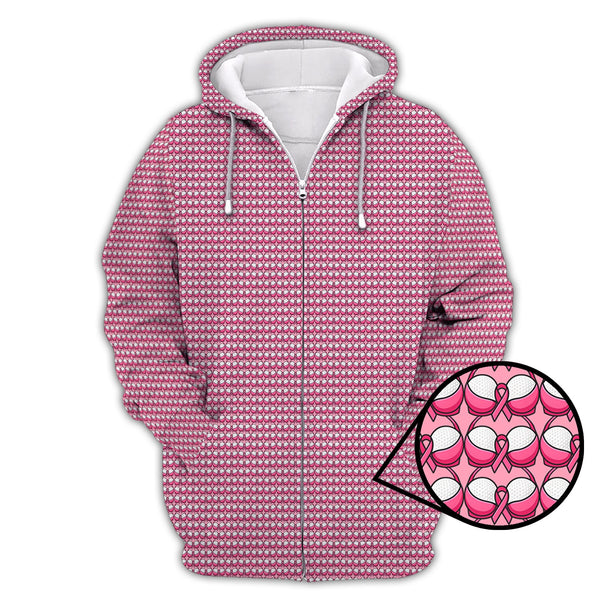 Maxcorners Breast Cancer Pattern Golf Shirt, Pink Golf Shirt, Golf Gift For Golfers, Breast Cancer Golf Shirt