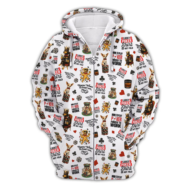 Men's "Dogs Playing Poker" Shirts Funny Pattern In Poker Club - Poker T Shirts Gift for Him