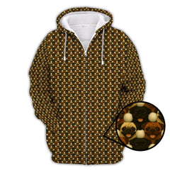 Maxcorners Pug Golf Polos For Golfers, Pug Golf Pattern Shirt, Funny Dog Golf Shirt For Men