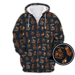 Maxcorners Golf And Bourbon Pattern Polos, Funny Bourbon Golf Shirt For Men's, Golf Gift For Golfers