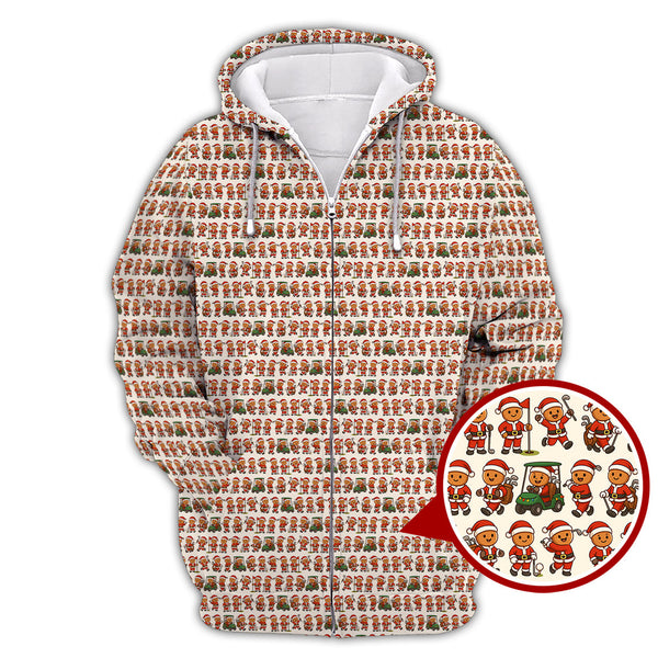 Maxcorners Funny Pattern Golf Shirt For Golfer, Christmas Golf Shirt, Golf Gift For Men