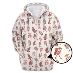 Maxcorners Flamingo Golf Shirt For Women, Funny Pink Pattern Golf Polos, Talk Birdie To Me Golfs Shirts