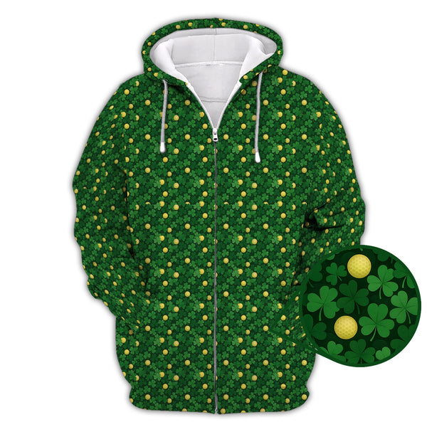 Maxcorners Irish Golf Shirts, Ireland Golf Polos For Golfer, Pattern Golf Shirt For Men