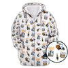 Maxcorners Golf & Whiskey Pattern Golf Polos, Funny Golf Shirt For Men, Crazy Golf Shirts For Golfers