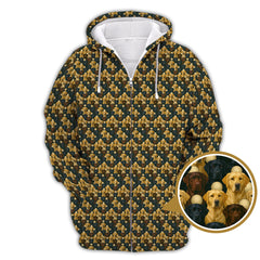 Maxcorners Labrador Golf Shirt For Men, Pattern Dog Golf Shirt For Golfer, Crazy Golf Shirt