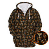 Skeleton Pattern Golf Shirts, Funny Golf Polos For Men, Halloween Golf Shirt For Golfers