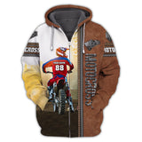 Maxcorners Motocross Biker Customize Name And Number 3D Shirts