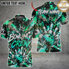 Maxcorners Bowling Crew Graffiti Crown Graphic Personalized Name, Team Name Unisex 3D Shirt (7 Colors)