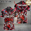 Maxcorners Bowling Crew Graffiti Crown Graphic Personalized Name, Team Name Unisex 3D Shirt (7 Colors)