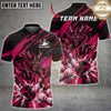 Maxcorners Bowling Fiery Red Dragon Claw Slash Splash Multi Options Personalized Name, Team Name Unisex 3D Shirt (7 Colors)