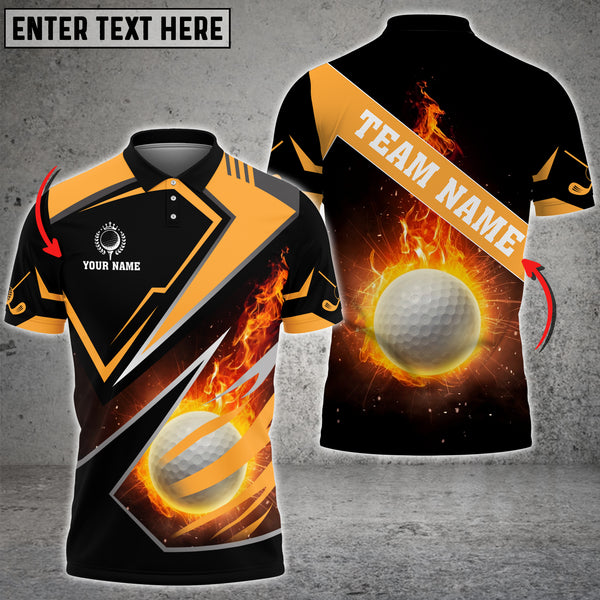 Max Corner Fire Golf Ball Jersey Customized 3D Polo Shirt