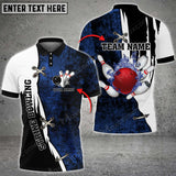 Maxcorners Bowling Ball And Pins Resurrection Fire Multicolor Option Customized Name 3D Shirt (4 Colors)