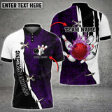 Maxcorners Bowling Ball And Pins Resurrection Fire Multicolor Option Customized Name 3D Shirt (4 Colors)
