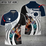 Maxcorners Bowling Ball And Pins Texas Map Multicolor Option Customized Name 3D Shirt (4 Colors)