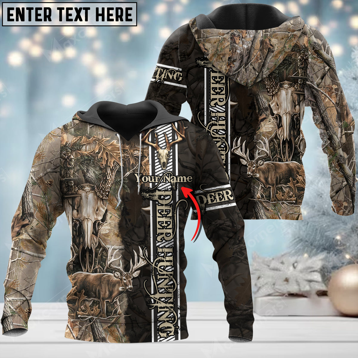 Maxcorners Custom Name Hunting Deer ( Multicolor Option ) Pattern 3D All Over Printed Clothes