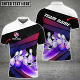 Maxcorners Bowling Ball And Pins Light Beam Breaker Multicolor Option Customized Name 3D Shirt (4 Colors)