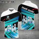 Maxcorners Bowling Ball And Pins Light Beam Breaker Multicolor Option Customized Name 3D Shirt (4 Colors)