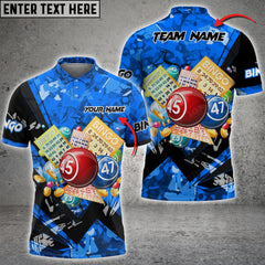 Maxcorners Bingo Grunge Zig Zag Multicolor Option Customized Name 3D Shirt