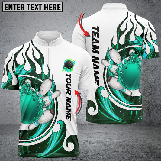 Maxcorners Fire Blaster Bowling And Pins Multicolor Option Customized Name 3D Shirt