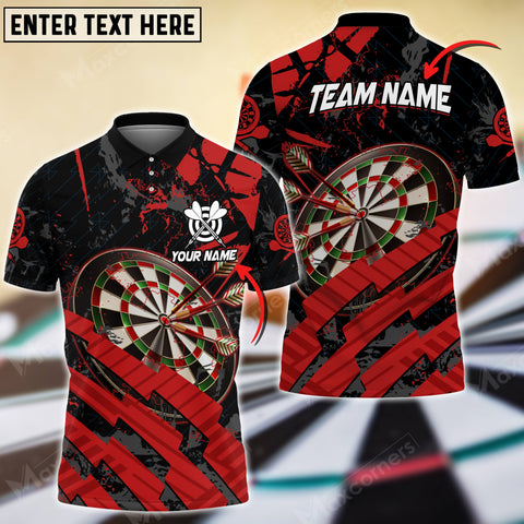 Maxcorners Style Pattern Darts Multicolor Option Personalized Your Name 3D Shirt