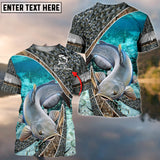 Maxcorners Catfish Skin And Camo Fishing Cool Customize Name 3D Shirts