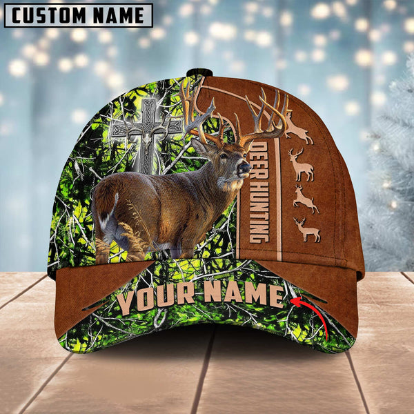 Maxcorners Hunting Deer Under God Personalized Hats 3D Multicolored