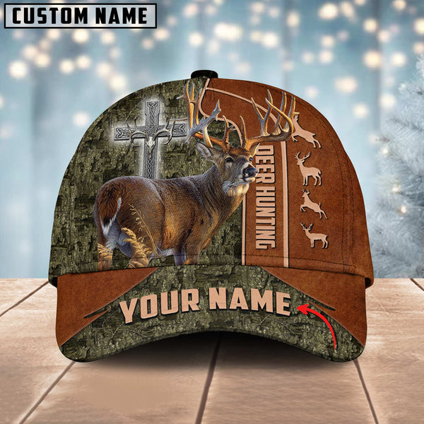 Maxcorners Hunting Deer Under God Personalized Hats 3D Multicolored