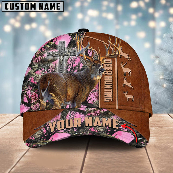 Maxcorners Hunting Deer Under God Personalized Hats 3D Multicolored