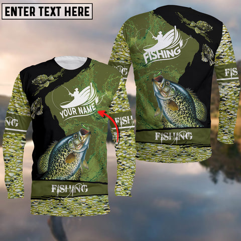 Maxcorners Fishing Crappie Customize Name 3D Shirts