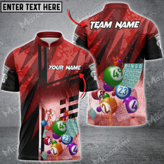 Maxcorners Bingo Fire Grunge Multicolor Option Customized Name 3D Shirt