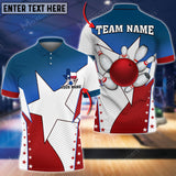 Maxcorners Bowling And Pins Texas Style 2 Customized Name And Team Name 3D Shirt