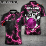 Maxcorners Bowling Ball And Pins The Power Of The God Of Thunder Multicolor Option Customized Name 3D Shirt (4 Colors)