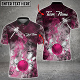 Maxcorners Bowling Ball And Pins Paradise Dream Multicolor Option Customized Name 3D Shirt (4 Colors)