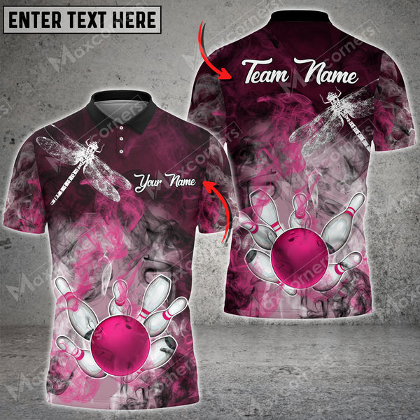 Maxcorners Bowling Ball And Pins Paradise Dream Multicolor Option Customized Name 3D Shirt (4 Colors)