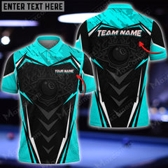 Maxcorners Billiards Fire Ball 8 Personalized Name, Team Name Unisex Shirt ( Multicolor Options )