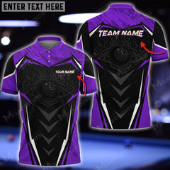 Maxcorners Billiards Fire Ball 8 Personalized Name, Team Name Unisex Shirt ( Multicolor Options )