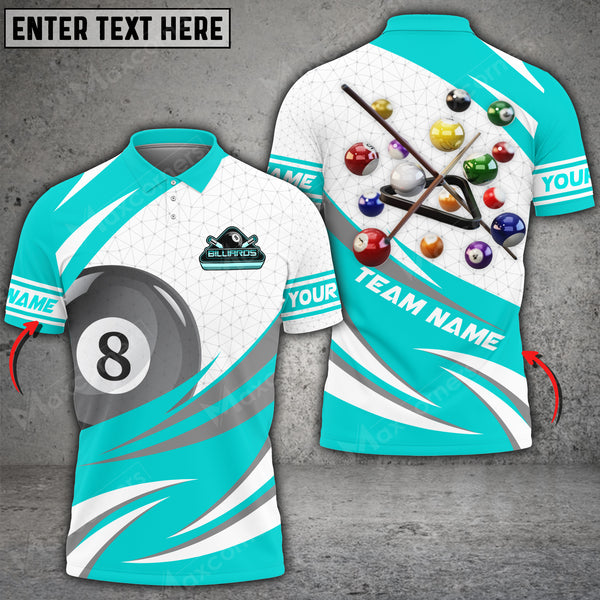 Maxcorners Billiards Ball Personalized Name, Team Name Unisex Shirt ( Multicolor Options )