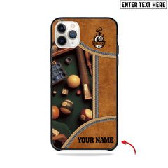 Maxcorners Vintage Billiard Leather 3D Personalized Phone Case