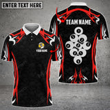 Maxcorners Billiards Ball 9 Skull Personalized Name, Team Name Unisex Shirt ( Multicolor Options )