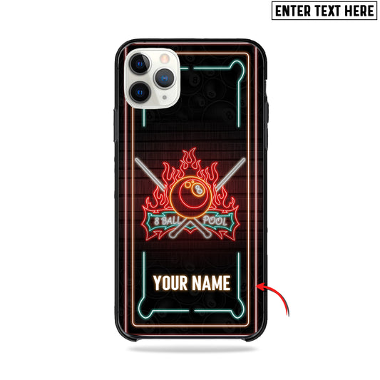 Maxcorners Neon Billiard 8 Ball Pool Personalized Phone Case