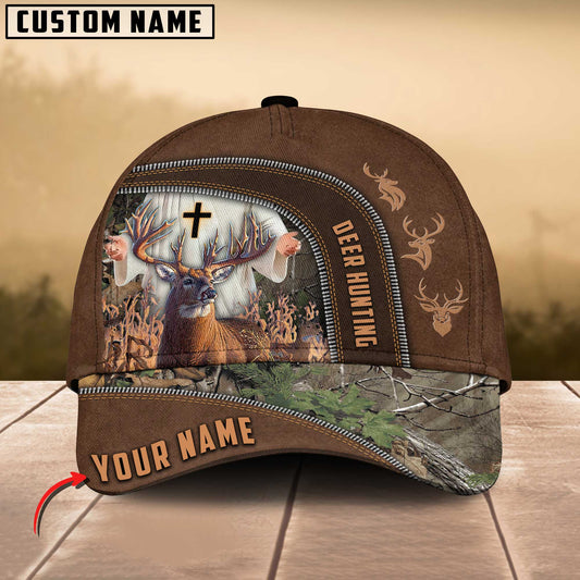 Maxcorners Hunting Deer In The Arms Of God Personalized Hats 3D Multicolored