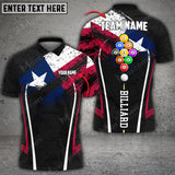 Maxcorners Billiards World Pool Master Personalized Name 3D Shirt (Multi Color Options)