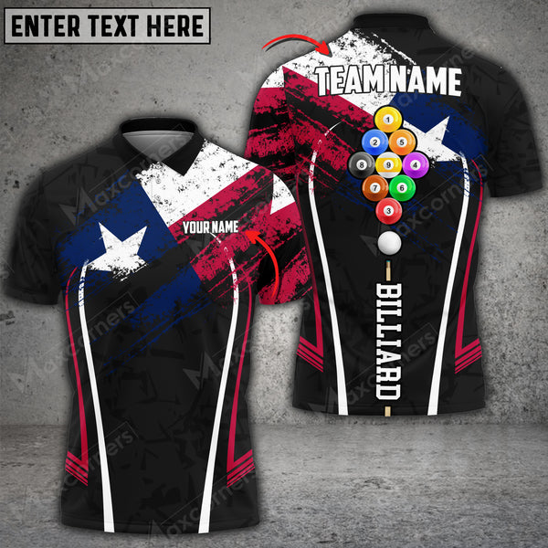 Maxcorners Billiards World Pool Master Personalized Name 3D Shirt (Multi Color Options)
