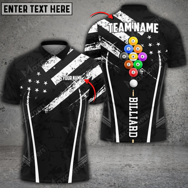 Maxcorners Billiards World Pool Master Personalized Name 3D Shirt (Multi Color Options)