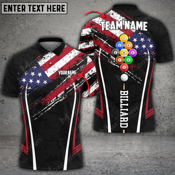 Maxcorners Billiards World Pool Master Personalized Name 3D Shirt (Multi Color Options)